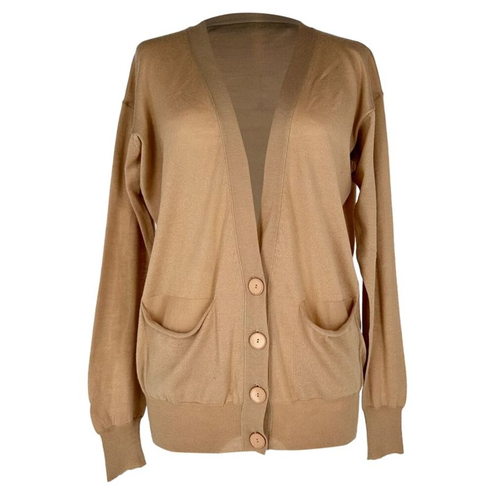 Stella Mccartney Buttoned Cardigan in Beige Cashmere